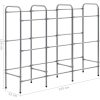 Förvaringshylla för 9 backar silver stål vidaXL 145 x 33 x 116 cm – miniatyr 5