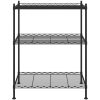 Förvaringshylla med 3 hyllplan 60x35x76 svart 150 kg vidaXL 60 x 35 x 76 cm – miniatyr 3