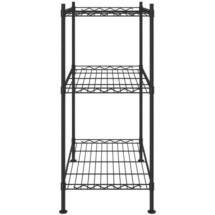 Förvaringshylla med 3 hyllplan 60x35x76 svart 150 kg vidaXL 60 x 35 x 76 cm – bild 4
