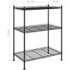 Förvaringshylla med 3 hyllplan 60x35x76 svart 150 kg vidaXL 60 x 35 x 76 cm – miniatyr 7