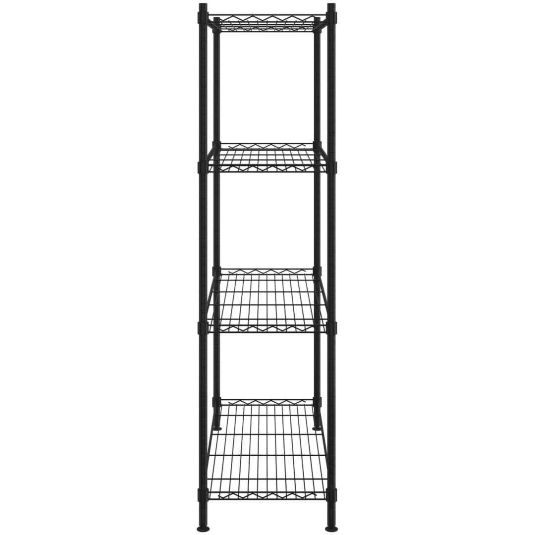 Förvaringshylla med 4 hyllplan svart 200 kg vidaXL 90 x 35 x 137 cm – bild 4