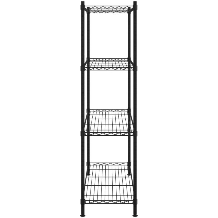 Förvaringshylla med 4 hyllplan svart 200 kg vidaXL 90 x 35 x 137 cm – bild 4