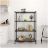 Förvaringshylla med 4 hyllplan svart 200 kg vidaXL 90 x 35 x 137 cm – miniatyr 1