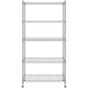 Förvaringshylla med 5 hyllplan krom 250 kg vidaXL 90 x 35 x 180 cm – miniatyr 3