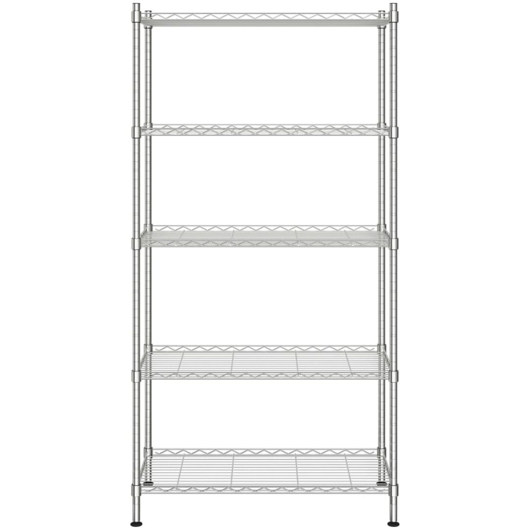 Förvaringshylla med 5 hyllplan krom 250 kg vidaXL 90 x 35 x 180 cm – bild 3