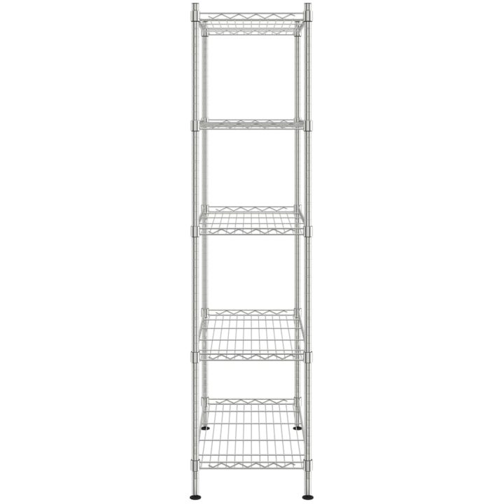 Förvaringshylla med 5 hyllplan krom 250 kg vidaXL 90 x 35 x 180 cm – bild 4