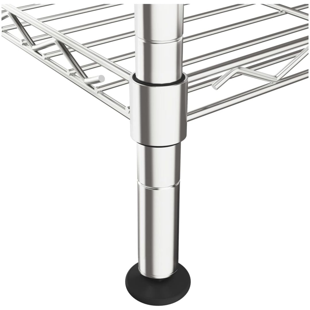 Förvaringshylla med 5 hyllplan krom 250 kg vidaXL 90 x 35 x 180 cm – bild 6