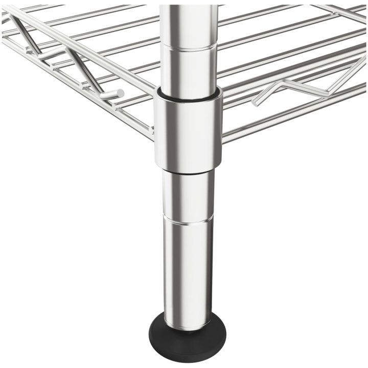 Förvaringshylla med 5 hyllplan krom 250 kg vidaXL 90 x 35 x 180 cm – bild 6