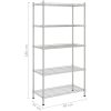 Förvaringshylla med 5 hyllplan krom 250 kg vidaXL 90 x 35 x 180 cm – miniatyr 7