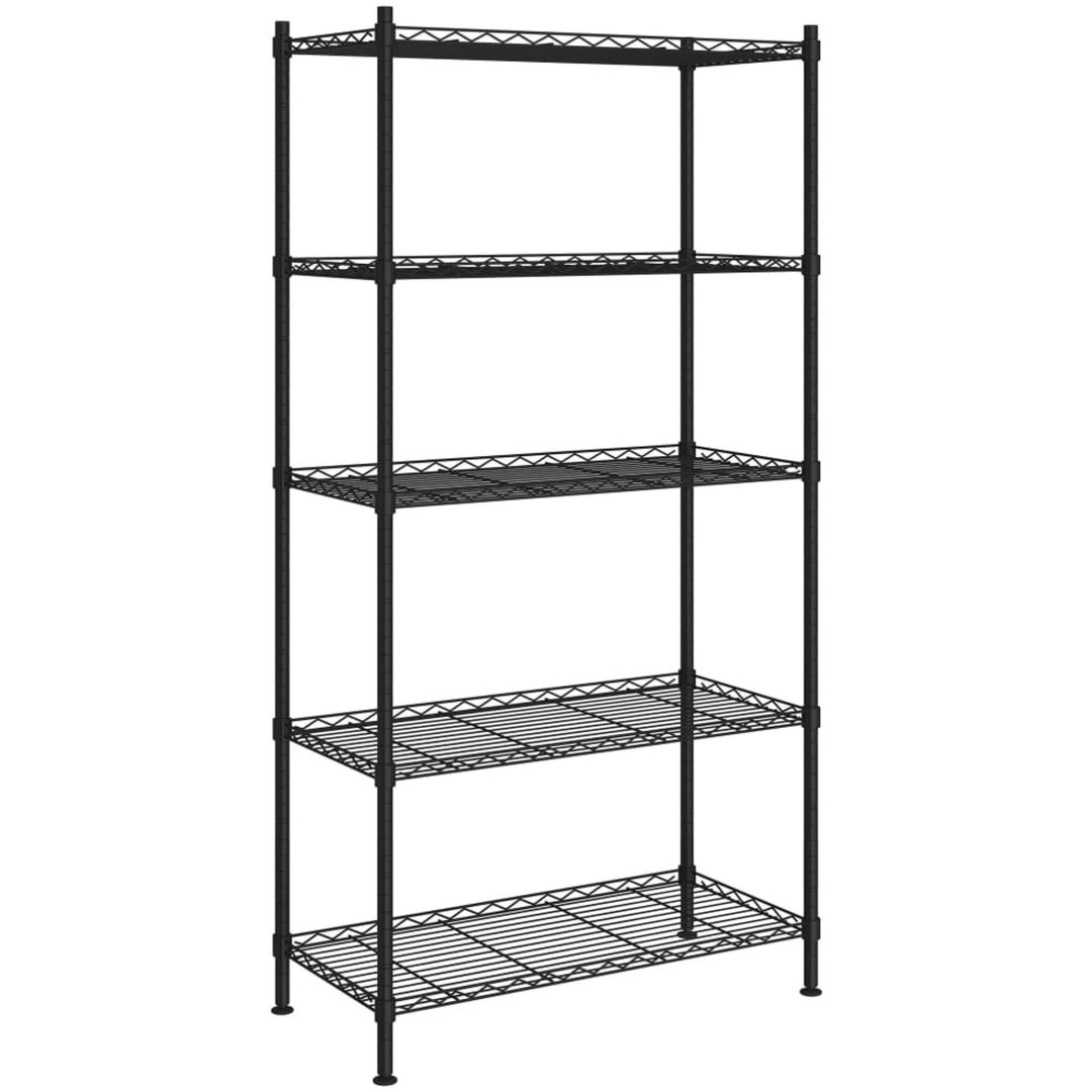 Förvaringshylla med 5 hyllplan svart 250 kg vidaXL 90 x 35 x 180 cm – bild 2