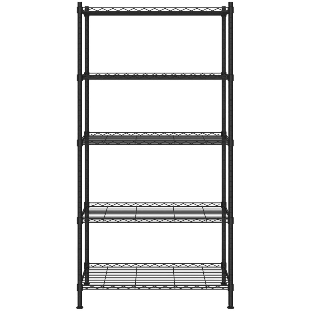 Förvaringshylla med 5 hyllplan svart 250 kg vidaXL 90 x 35 x 180 cm – bild 3