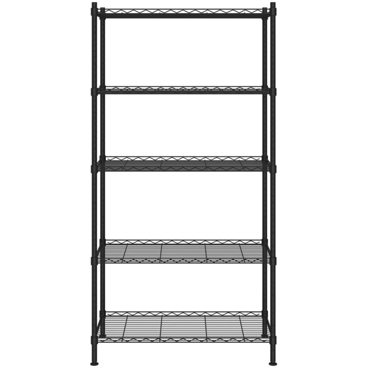 Förvaringshylla med 5 hyllplan svart 250 kg vidaXL 90 x 35 x 180 cm – bild 3