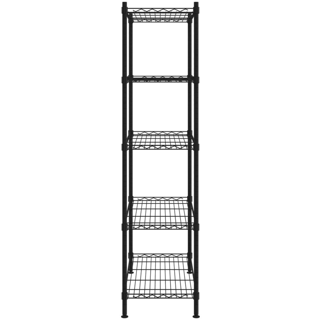 Förvaringshylla med 5 hyllplan svart 250 kg vidaXL 90 x 35 x 180 cm – bild 4