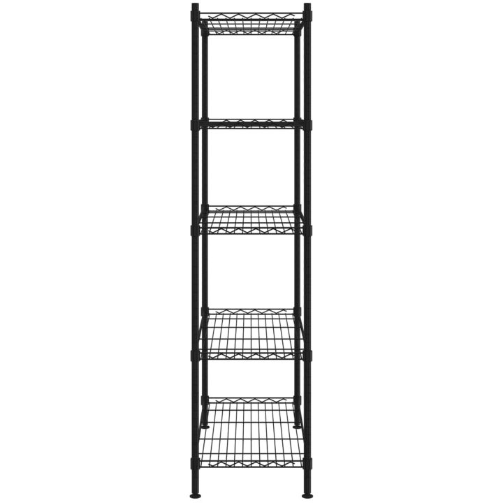Förvaringshylla med 5 hyllplan svart 250 kg vidaXL 90 x 35 x 180 cm – bild 4