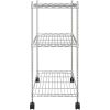Förvaringshylla med hjul 3 hyllplan 60x35x81 krom 150 kg vidaXL 60 x 35 x 81 cm – miniatyr 4
