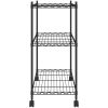 Förvaringshylla med hjul 3 hyllplan 60x35x81 svart 150 kg vidaXL 60 x 35 x 81 cm – miniatyr 4