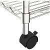 Förvaringshylla med hjul 4 hyllplan krom 200 kg vidaXL 90 x 35 x 142 cm – miniatyr 6