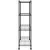 Förvaringshylla med hjul 4 hyllplan svart 200 kg vidaXL 90 x 35 x 142 cm – miniatyr 4