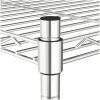 Förvaringshylla med hjul 5 hyllplan krom 250 kg vidaXL 75 x 35 x 155 cm – miniatyr 5