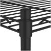 Förvaringshylla med hjul 5 hyllplan svart 250 kg vidaXL 75 x 35 x 155 cm – miniatyr 5
