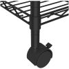 Förvaringshylla med hjul 5 hyllplan svart 250 kg vidaXL 75 x 35 x 155 cm – miniatyr 6