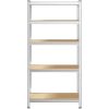 Förvaringshylla silver stål och konstruerat trä 5 hyllplan vidaXL 90 x 40 x 180 cm – miniatyr 4