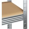 Förvaringshylla silver stål och konstruerat trä 5 hyllplan vidaXL 90 x 40 x 180 cm – miniatyr 9