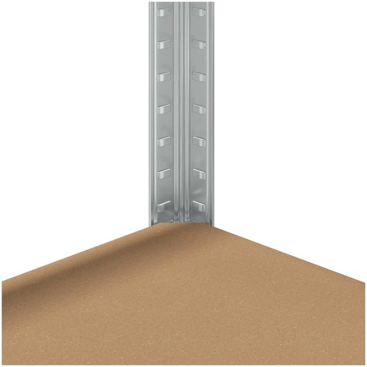 Förvaringshylla silver stål och konstruerat trä 5 hyllplan vidaXL 90 x 40 x 180 cm – bild 10
