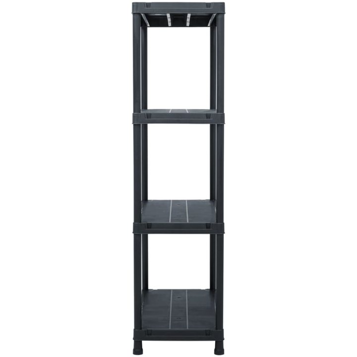 Förvaringshylla svart 100 kg plast vidaXL 60 x 30 x 138 cm – bild 3