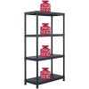 Förvaringshylla svart 100 kg plast vidaXL 60 x 30 x 138 cm – miniatyr 7