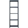 Förvaringshylla svart 125 kg plast vidaXL 60 x 30 x 180 cm – miniatyr 2