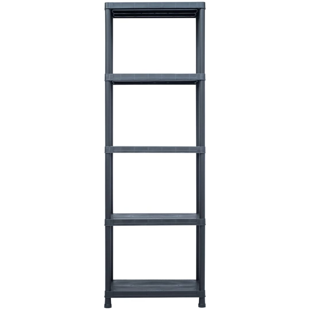Förvaringshylla svart 125 kg plast vidaXL 60 x 30 x 180 cm – bild 2