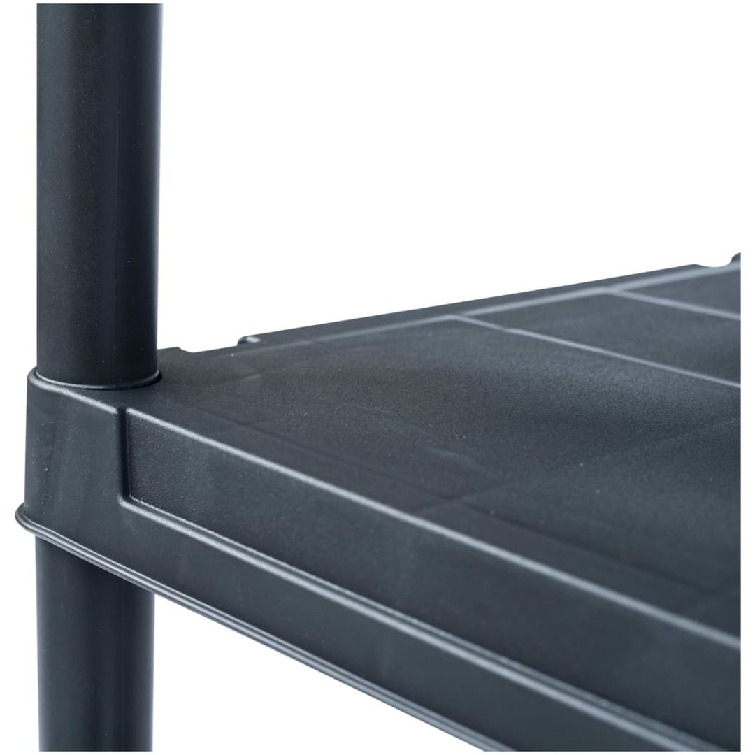 Förvaringshylla svart 125 kg plast vidaXL 60 x 30 x 180 cm – bild 4
