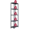 Förvaringshylla svart 125 kg plast vidaXL 60 x 30 x 180 cm – miniatyr 7