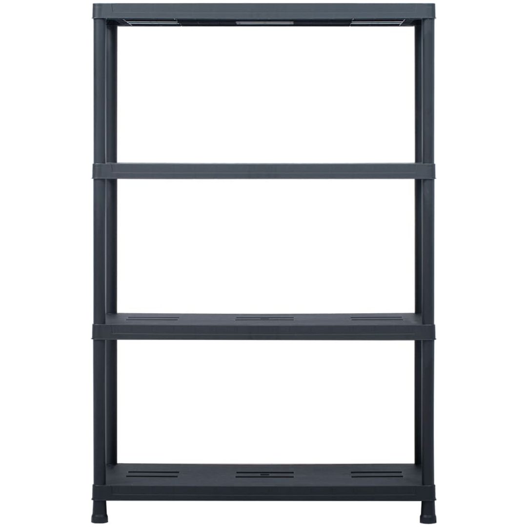 Förvaringshylla svart 220 kg plast vidaXL 90 x 40 x 138 cm – bild 2