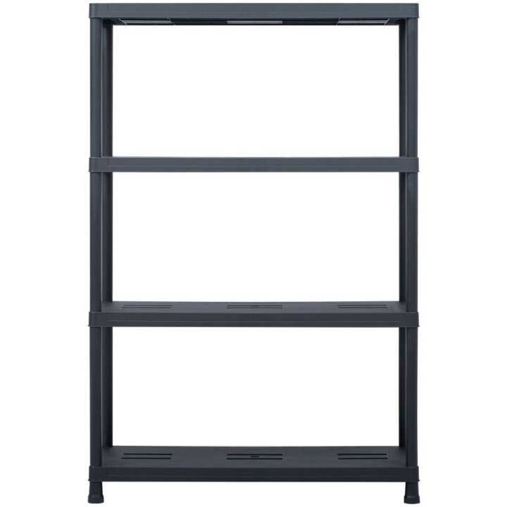 Förvaringshylla svart 220 kg plast vidaXL 90 x 40 x 138 cm – bild 2