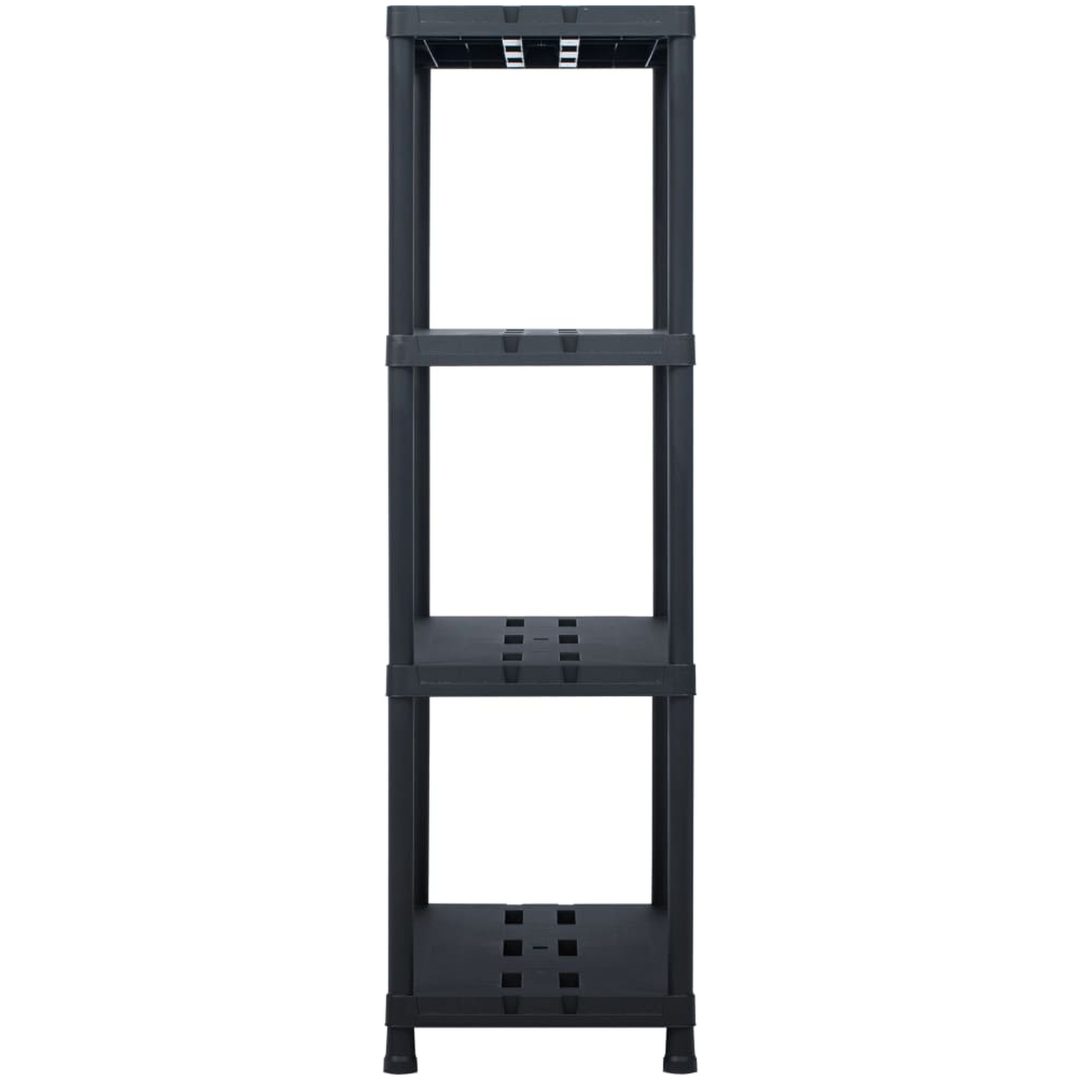 Förvaringshylla svart 220 kg plast vidaXL 90 x 40 x 138 cm – bild 3