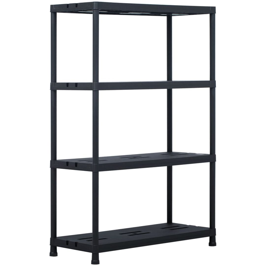 Förvaringshylla svart 220 kg plast vidaXL 90 x 40 x 138 cm