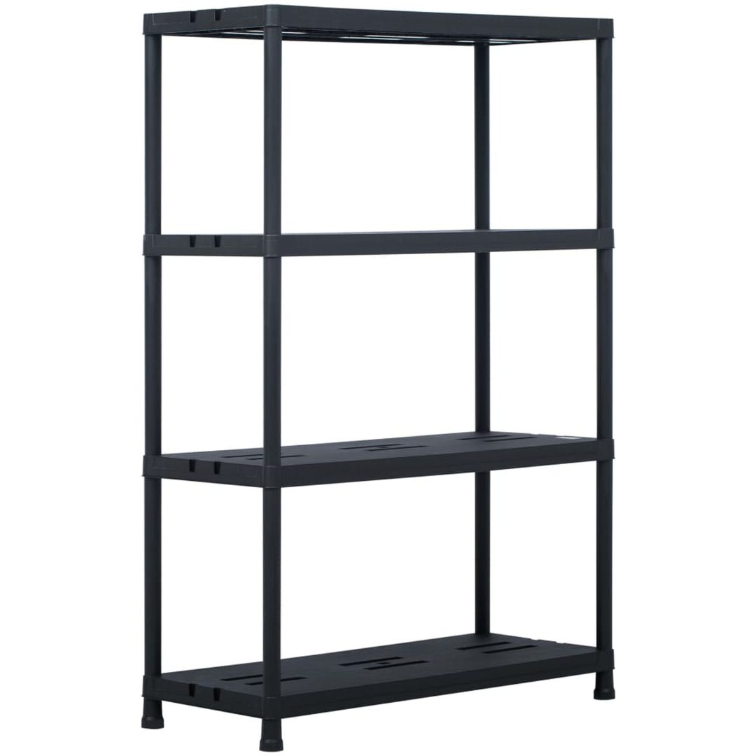 Förvaringshyllor 2 st svart 220 kg plast vidaXL 90 x 40 x 138 cm – bild 2