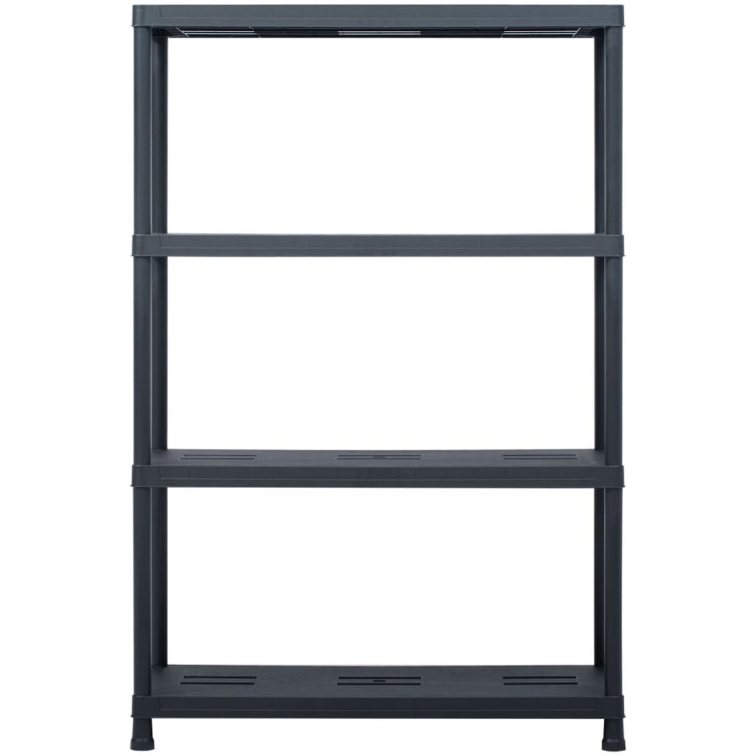 Förvaringshyllor 2 st svart 220 kg plast vidaXL 90 x 40 x 138 cm – bild 3