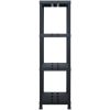 Förvaringshyllor 2 st svart 220 kg plast vidaXL 90 x 40 x 138 cm – miniatyr 4