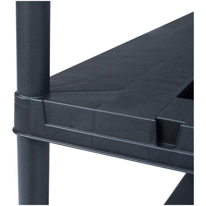 Förvaringshyllor 2 st svart 220 kg plast vidaXL 90 x 40 x 138 cm – bild 5