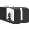 Förvaringshyllor 2 st svart konstrotting vidaXL – miniatyr 4