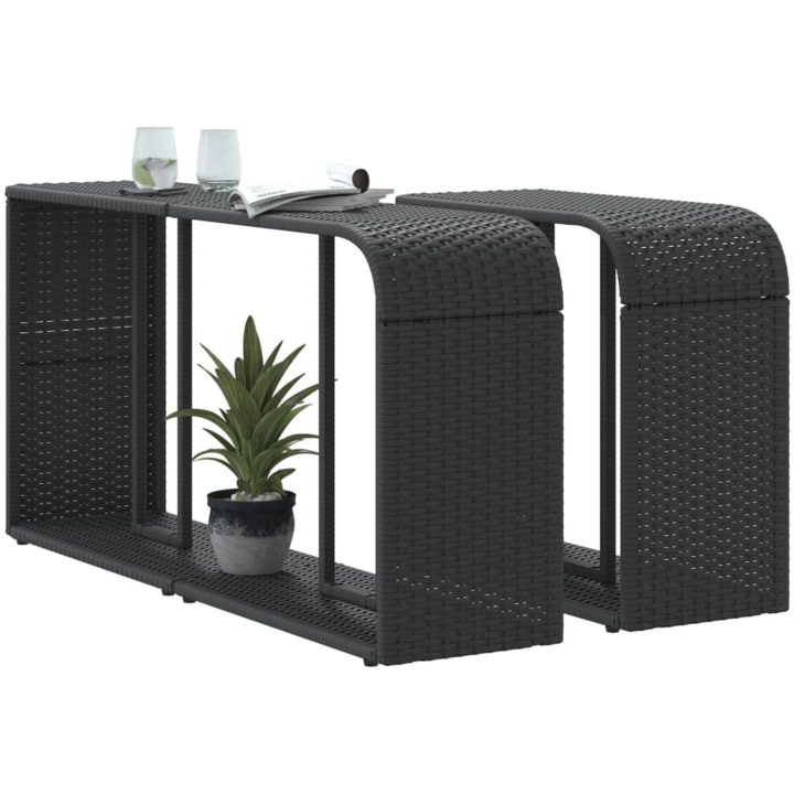 Förvaringshyllor 2 st svart konstrotting vidaXL – bild 4