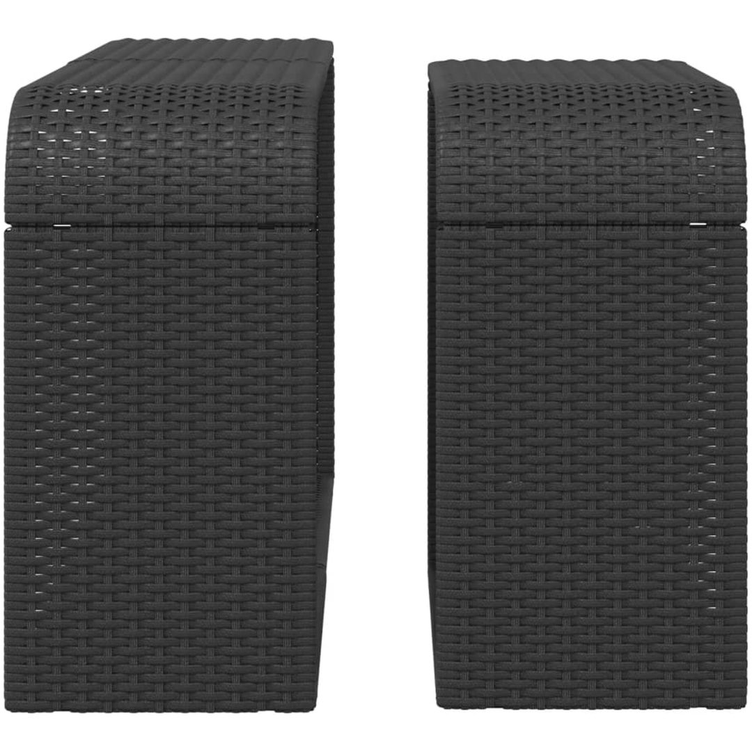 Förvaringshyllor 2 st svart konstrotting vidaXL – bild 5