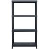 Förvaringshyllor 2 st svart plast vidaXL 60 x 30 x 138 cm – miniatyr 3