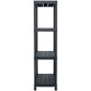 Förvaringshyllor 2 st svart plast vidaXL 60 x 30 x 138 cm – miniatyr 4