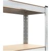 Förvaringshyllor 3 st silver stål & konstruerat trä 5 hyllplan vidaXL 75 x 30 x 172 cm – miniatyr 6