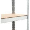Förvaringshyllor 3 st silver stål & konstruerat trä 5 hyllplan vidaXL 75 x 30 x 172 cm – miniatyr 7