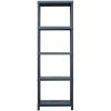Förvaringshyllor 5 st svart 125 kg plast vidaXL 60 x 30 x 180 cm – miniatyr 3